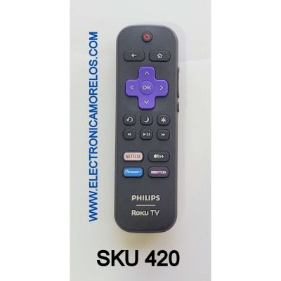 CONTROL ORIGINAL NUEVO PARA TV PHILIPS ROKU / NUMERO DE PARTE 3026000068 / RC-ALIR / RC18F-TG / MODELOS 70PFL5656 / 32PFL4664 / 32PFL4664 / 32PFL6452 / 32PFL6472 / 40PFL4775 / 43PFL4775 / 50PFL4756 / 55PFL4756 / 65PFL4756 / 75PFL4756